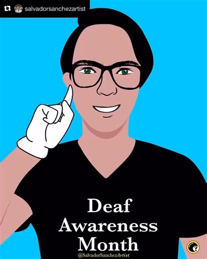 2.3K views · 63 reactions | Sharing. This shows. Gif of @salvadorsanchezartist signing Deaf Awareness Month and you can find it and use it too. #whyisign #askmewhyisign Repost off @salvadorsanchezartist September is Deaf Awareness Month, #deafawarenessmonth It’s available on GIPHY... search “ASL Sal Deaf Awareness” and share with your #friends #aslart | Whyisign | Facebook