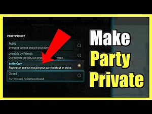 How to make PARTY PRIVATE in Call of Duty Modern Warfare and WARZONE (Fast Method!)