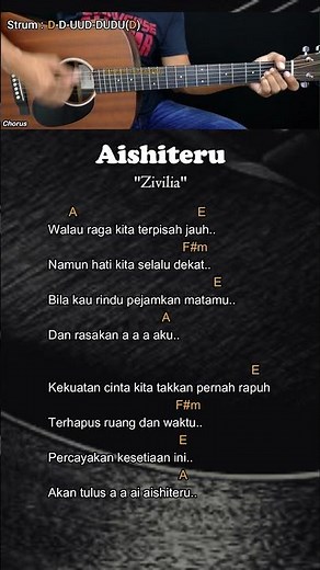 Aishiteru - Zivilia | Chord Gitar Mudah dan Lirik #chordgitar #guitarchords