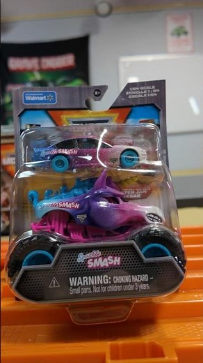 Unboxing Monster Jam Sparkle Smash Race Duo! #monsterjam #monstertruck