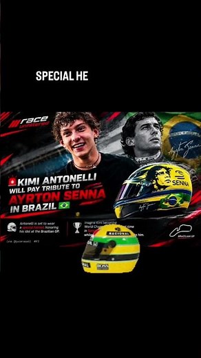 KIMI × SENNA. 🇧🇷❤️Kimi Antonelli is set to honour his idol Ayrton Senna
