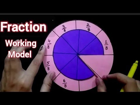 Maths Working Model On Fractions |Fraction Maths TLM |Maths Fractions Working Model | Maths Project