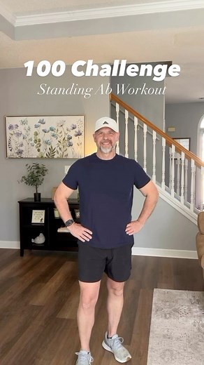 You have all day to finish the 100 challenge. It’s a standing ab workout. Let’s go!! #athomeworkouts #workouts #abworkout #standingabsworkout | Kris Dobbs