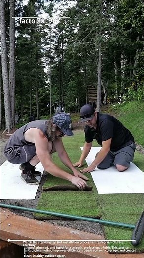 Perfect Turf Installation Process! Satisfying Lawn Transformation From Start to Finish 🌱