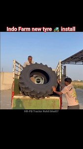 Indo Farm new tyre 🚜 install #nishudaswal #shortsfeed