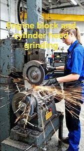 engine block and cylinder head grinding #machinist #cncmachinist #grinding