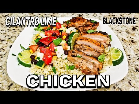 How to Make Cilantro Lime Chicken on the Blackstone 22" Griddle | COOKING WITH BIG CAT 305