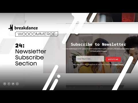 Add a subscribe to newsletter section, Breakdance Module 4—Woocommerce: Lesson 24