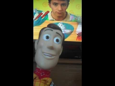 Woody watches blues clues pool party