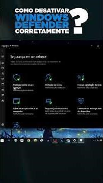Como Desativar o Windows Defender corretamente #windowsdefender #tutorial #desativar