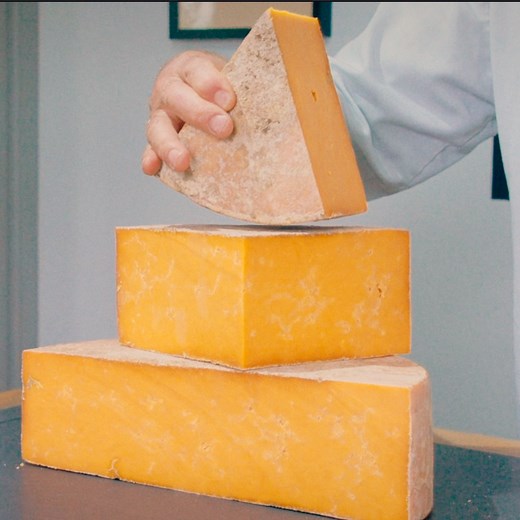 Description: Red Leicester is a raw-milk, nutty, sweet cheese with a citrus finish. But no doubt what makes it stand out is its bright orangey-red color. The cheese is deliberately turned this vibrant hue with a natural coloring called annatto. It doesn’t contribute to the flavor of the cheese, so why is it added? We visited Leicestershire Handmade Cheese Co. to find out. | Insider Food