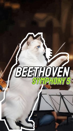 Beethoven Symphony No. 5 - Ragdoll Cat Orchestra The first movement of Beethoven’s iconic 5th Symphony comes alive with elegant Ragdoll cats playing—an unforgettable blend of fur and symphony. Share with anyone who loves cats and/or classical music. #beethoven #beethoven5thsymphony #funnycats #classicalmusic #orchestra #furryfriends #funnyanimals | Maged M