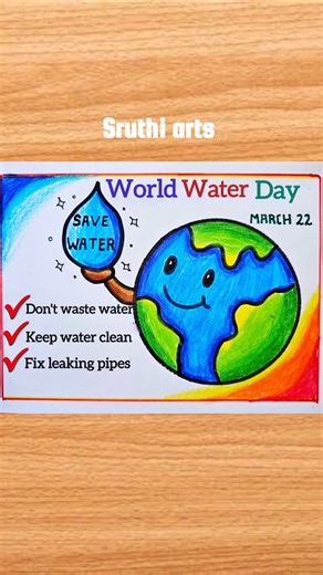 World water day poster / Water day poster March 22 #art #poster #shortvideo