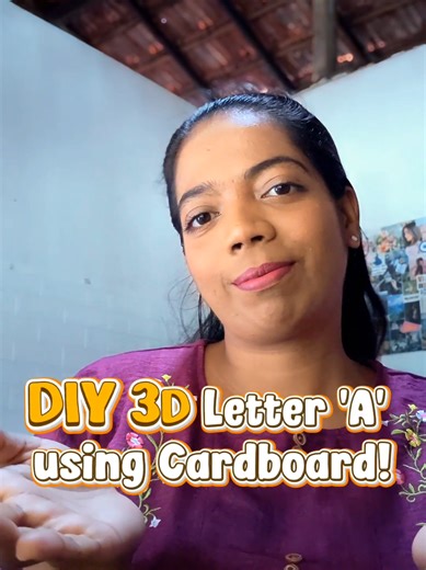 How to make a 3D letter A using cardboard 📦 ✂ 🥰 This is a great DIY craft for kids learning and gift packaging... DIY 3D Letter A | ​Cardboard alphabet craft | ​How to make 3D letters with cardboard | Cardboard crafts for beginners | ​Handmade 3D letters | Sensory play ideas for toddlers | Letter recognition activities | DIY teaching aids for preschool | Montessori inspired activities | Alphabet learning DIY | DIY chocolate gift box | Custom cupcake packaging ideas | Letter shaped gift box DIY