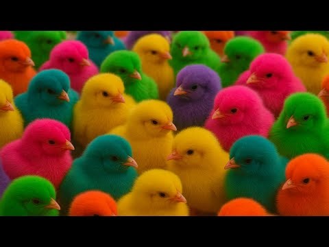 Rainbow Chickens & Cute Animals 🐥🌈 | Funny Ducks, Rabbits and Pets