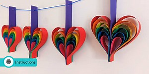 Rainbow Heart Paper Garland | Pride Crafts