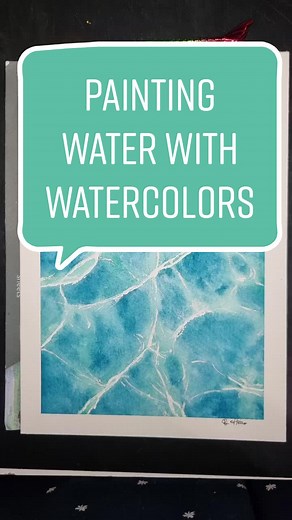 How to Paint Realistic Swimming Pool Water in Watercolor
