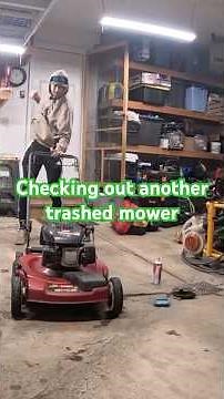 Trash Mower Lets See What Wrong With It #youtubeshort #lawnmower #mowermaintenance