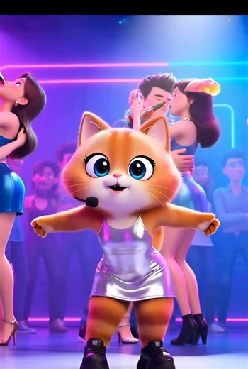 Coco Cat Goes Wild in Club 🔥 Friday Night Party Vibes 🎶