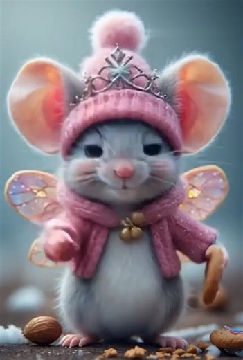 Little Pippa Nibblesworth has been chosen to play an angel in Thistledown Hollow's Christmas nativity this year. She's been trying on a few costumes and loves this one. Who's going to tell her she's going to have to swap her princess crown for a halo and her sparkly pink fairy wings for some white angel wings? #fairytale #thistledownhollow #gentleliving #asprinkleoffairydust #cottagecore #simplelife | A Sprinkle Of Fairy Dust.