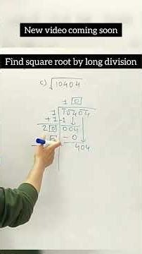 Square root by long division method by Radha mam #maths