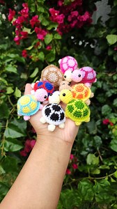 Mini Crochet Amigurumi Turtles, Car Rearview Mirror Hanging Charms, Bookmark, Turtles Keychain, Turtles Accessories, Miniature Animals - Etsy
