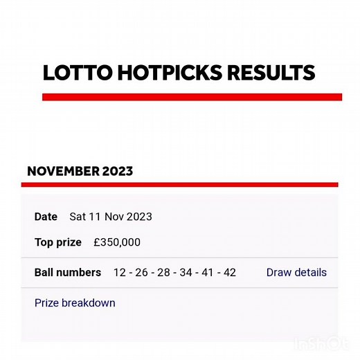 UK Lotto Hotpicks Saturday Draw Results on 11-11-2023