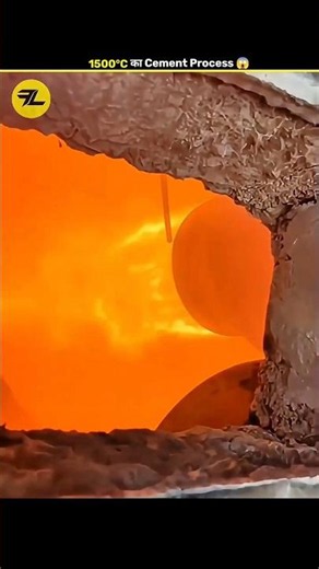 How Cement Is Made? 😱🔥 | Giant Rotary Kiln Process#cementfactory #viral #shorts