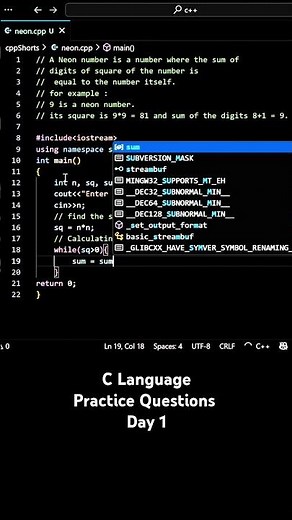 C language practice questions