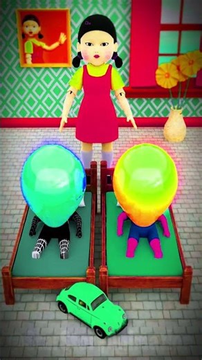 GTA V - Squid Game Doll Attacks Rainbow Hulks! 😨 Mega Clash😱 #sanjubaba #scaryteacher\r#caketraining