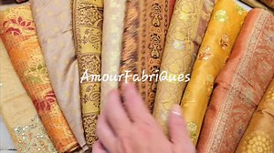 Brown Sari Silk Fabric Bundle: 10 Woven Brocade Squares (10.5" X 10.5") - Etsy