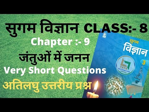 जंतुओं में जनन कक्षा 8 | सुगम विज्ञान Chapter 9 | reproduction in animals class 8 अति लघु उत्तरीय