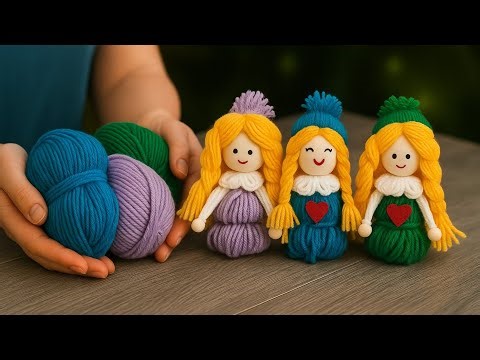 How to Make Cute Yarn Dolls | 🧶 Simple and Step-by-Step Guide ✂️