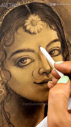 752K views · 10K reactions | Radha Rani ❤ Charcoal Drawing ~ Adding Highlights #reelsfb#radha #radharani #charcoal #drawing | ART Tube | Facebook