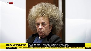 BREAKING: Disgraced former music producer Phil Spector has died aged 81. The California Department of Corrections and Rehabilitation has confirmed he died of natural causes on Saturday evening. Read more here: https://trib.al/t1ZvY23 | Sky News