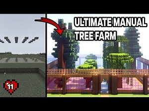 I Built The Ultimate Manual Tree Farm In Survival Minecraft (Ep. 11)