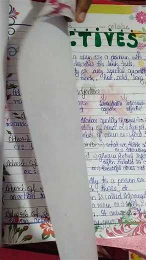 English project file on parts of speech for class 8#shorts #educational #yt shorts #project 🗄️ file