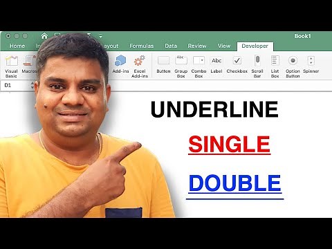 How to Underline Text in Excel - (Single, Double, etc. Underline)