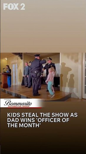 Kids Steal the Show as Dad Wins 'Officer of the Month"