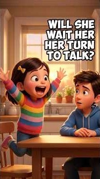She Kept Talking Over Her Brother... Then She Learned to Wait Her Turn! 🗣️ 3D Animated Short Film