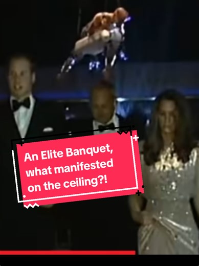 Entertainment only! Viewers discretion advised. This was video taken at a banquet fundraiser to save childrens, I believe. There's a weird performer suspended on the ceiling of this banquet, that I believe manifested as a real demon. As I was going through the video to get close ups, I saw how strange they looked when the flash of the camera hit them. It almost looked like a xray, and they took on some strange forms. It reminded me of how some amphibians and scorpions glow in certain light, or y