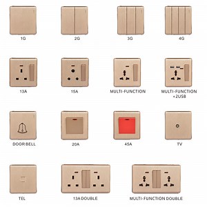 [Hot Item] Abuk CB/Saso/Gcc/IEC Certificate Light Switch Socket UK EU Standard Electrical Power Wall Switch and Socket