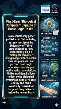First-Ever "Biological Computer" Capable of Basic Logic Tasks #englishshadowing