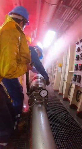 Engine Room Crisis: High-Pressure Pipeline Rupture Scenario
