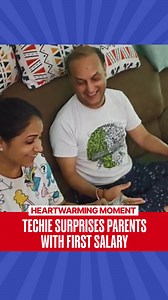 An Indian software engineer, Aayushman Singh, has captured the internet’s heart with a touching video of him gifting his first salary to his parents. In the viral clip, Aayushman asks his mother and father to close their eyes and sit together before placing the money in their hands, prompting an emotional reaction from both. Sharing the video on X, he wrote, 'First salary, straight to parents. Far from perfect but this is all I got.' #techie | #firstsalary |#hearttouching | #viralvideo | #Republ