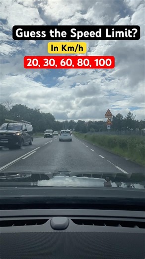 Guess the maximum speed limit of the road? Driving test tips