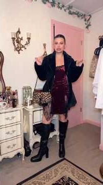 THRIFTED 90s OUTFIT OF THE DAY #shorts #90sfashion #dressootd #thrifted #ootd #style #grwm #fashion