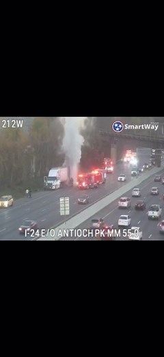#BREAKING in #FirstAlertTraffic: emergency crews are of the scene of a vehicle fire along I-24E near Antioch Pk. | Alexandria Adams WSMV News 4