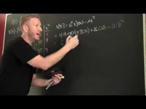 The Variance and Standard Deviation of a Probability Distribution