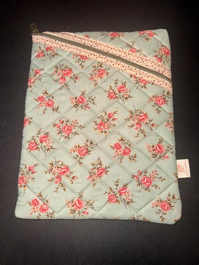 Hemingway Pouch (large 9x12”) in Turquoise Floral Print - Etsy